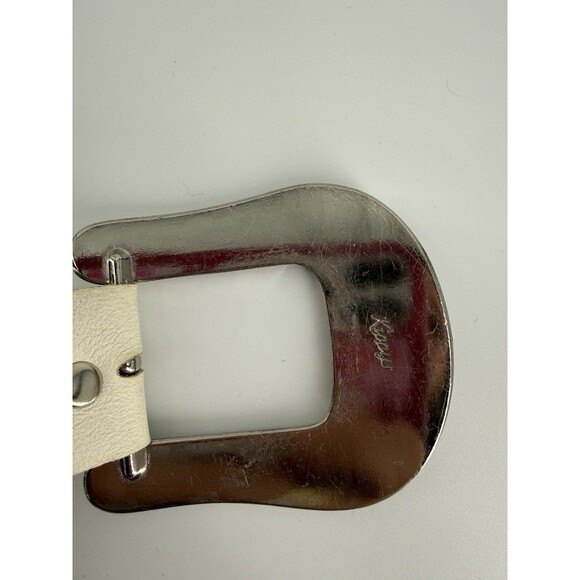 Kippys Belt Beautiful Pre-owned Leather with Rhinestones Ivory 39”